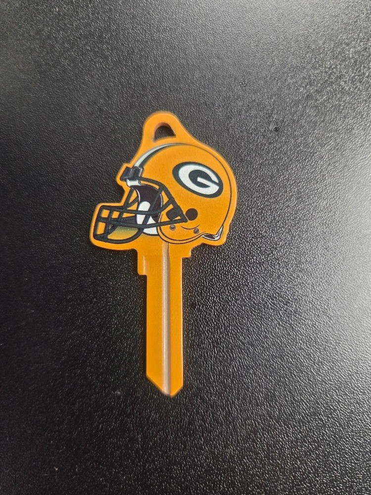 NFL GREEN BAY PACKERS HELMET KWIKSET KW1/KW10 KEYBLANK - READ DETAILS BELOW