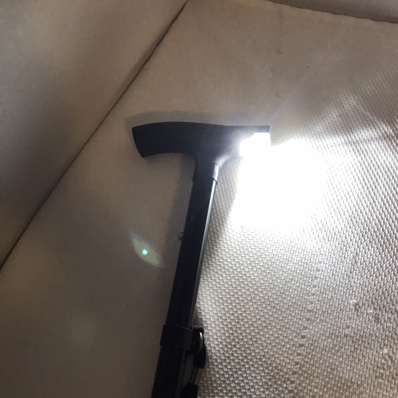 Cane Foldable Black Adjustable Steady Cane With Light Pre-owned
