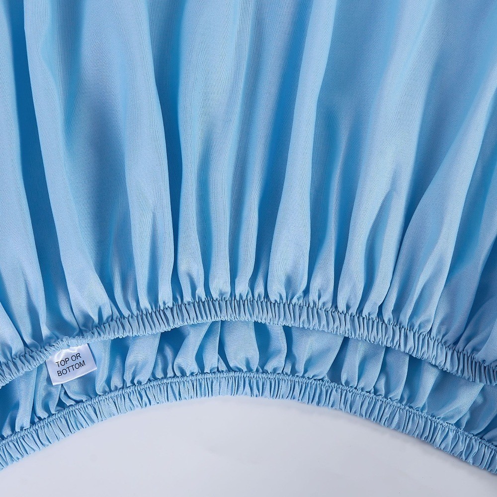 Microfiber 3 Piece Twin Sheet Set Light Blue Bedding