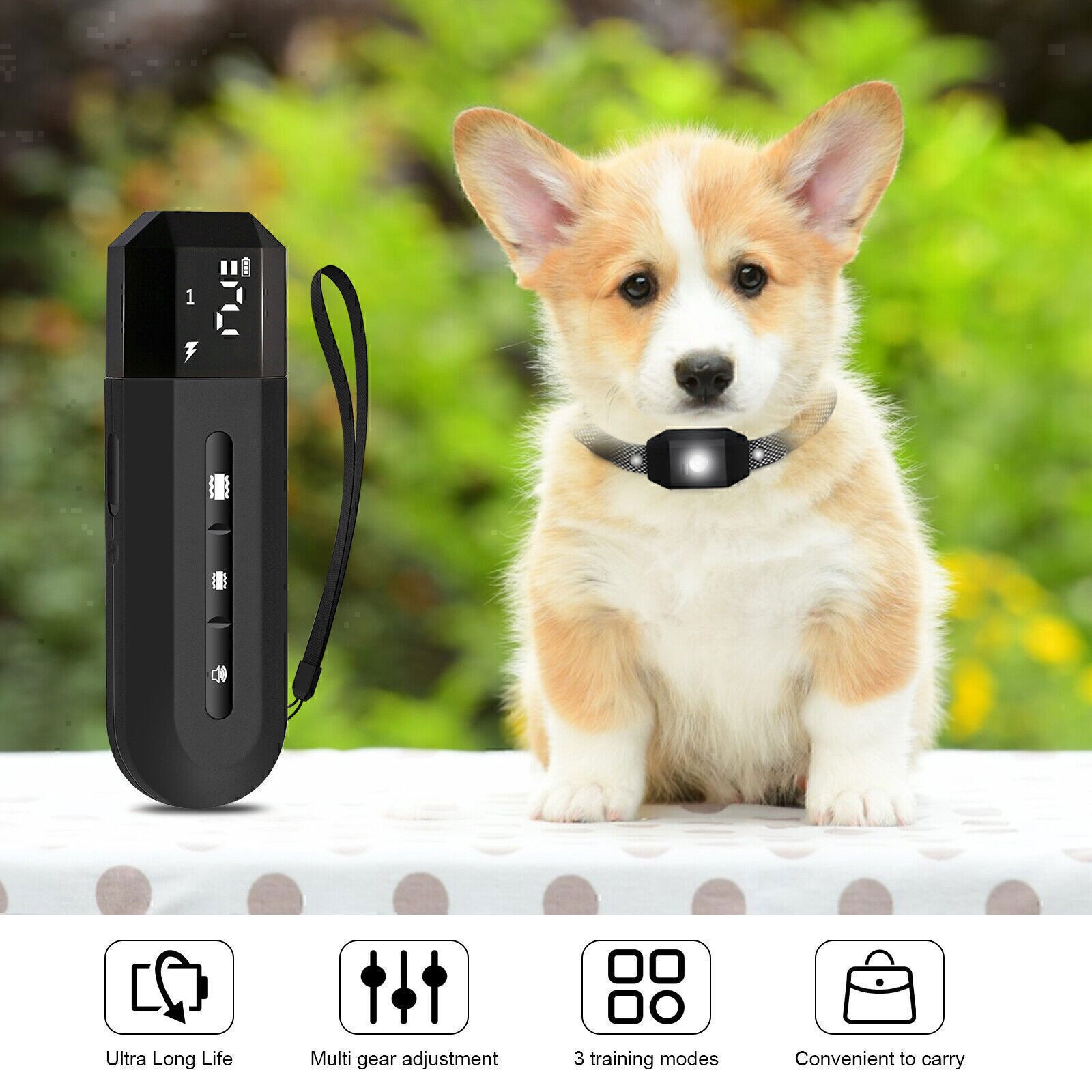 Dog Training Collar with Remote Rechargeable Waterproof LCD Pet Dog Shock Collar