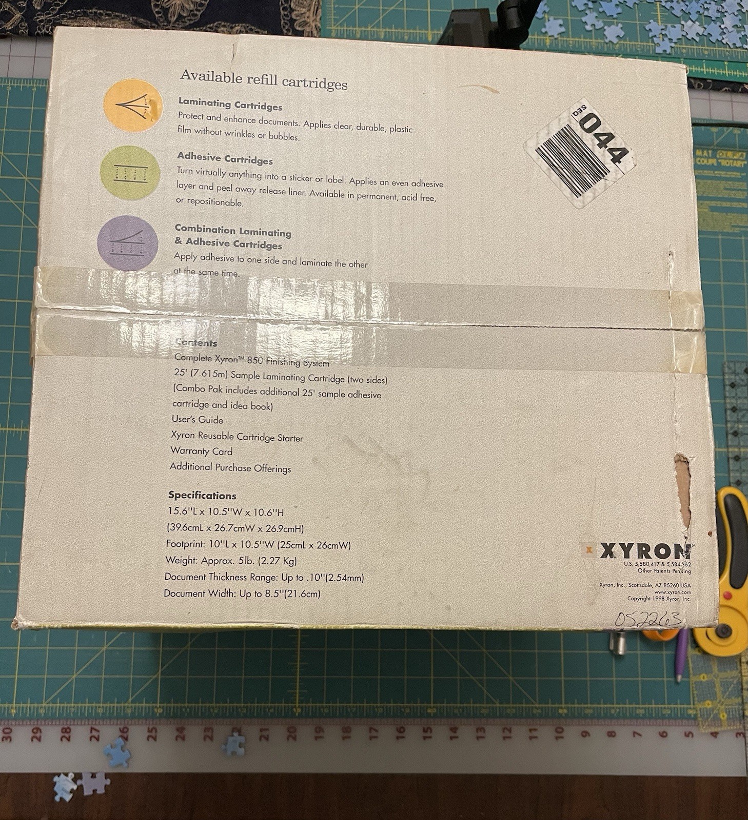Xyron 850 Combination Lamination/Adhesive Machine New In Box