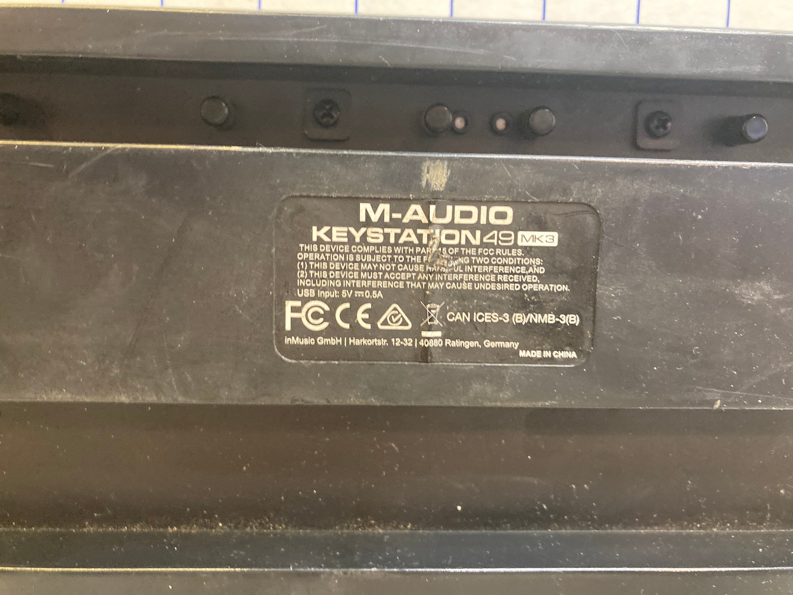 M Audio KeyStation 49 MK3 49 Key USB Powered MIDI Controller Tested Working Nice