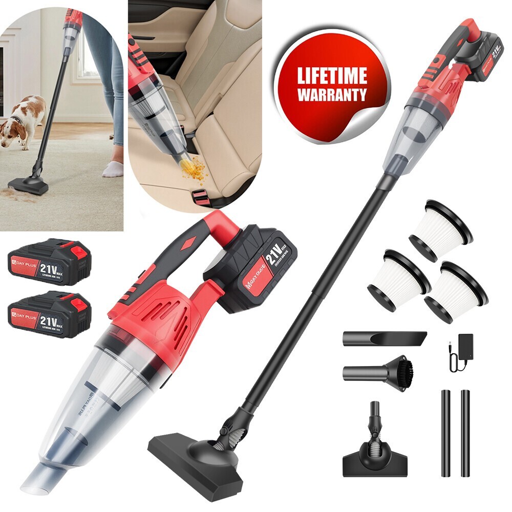 3 in 1 Cordless Vacuum Cleaner LED Rechargeable Lightweight Stick Vacuum Cleaner
