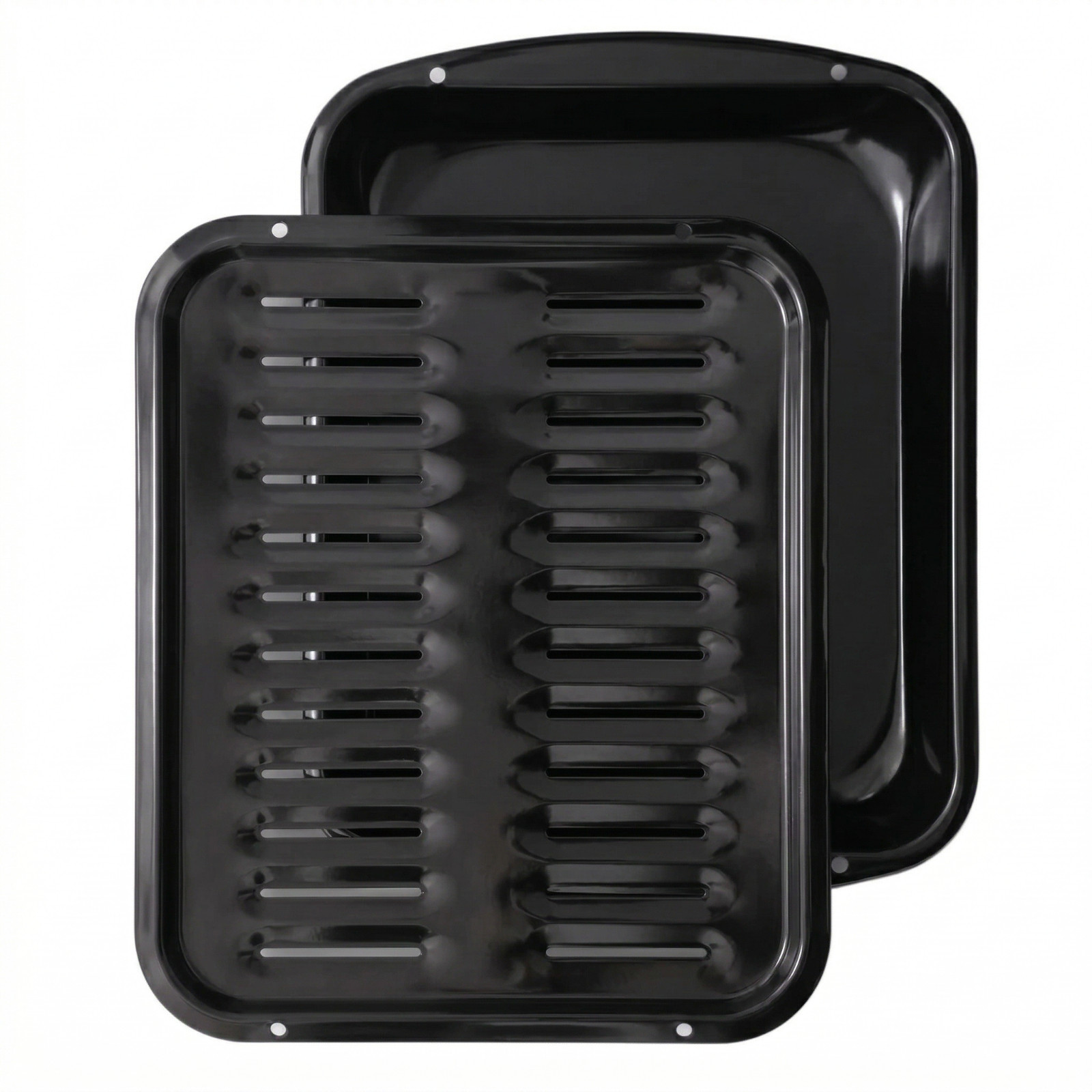 Porcelain Broiler Pan for Oven With Rack 16.75” x 12.75” fits Whirlpool 4396923