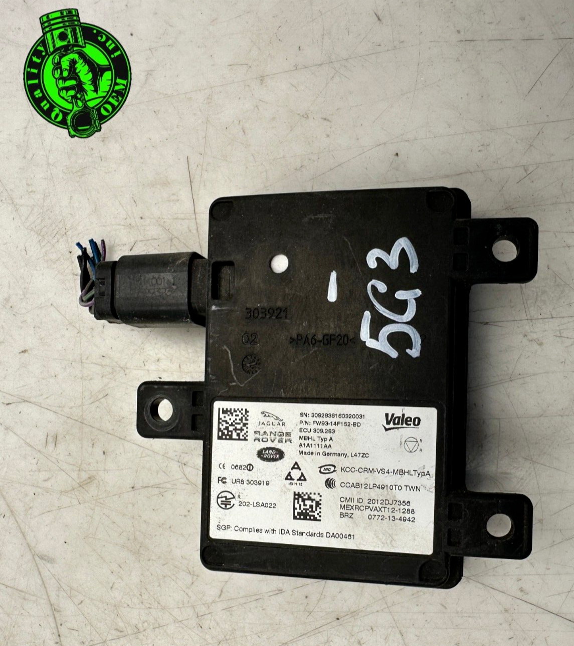 2016-2020 JAGUAR XE XF F-PACE REAR LEFT / RIGHT BLIND SPOT SENSOR CONTROL MODULE