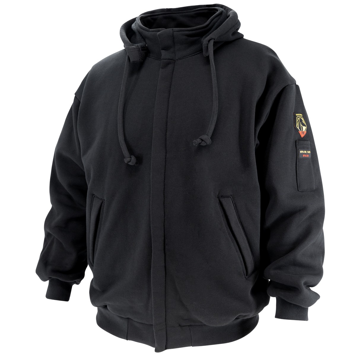 Revco JF1331 TruGuard Black Stallion FR Cotton Hooded Hoody Sweatshirt