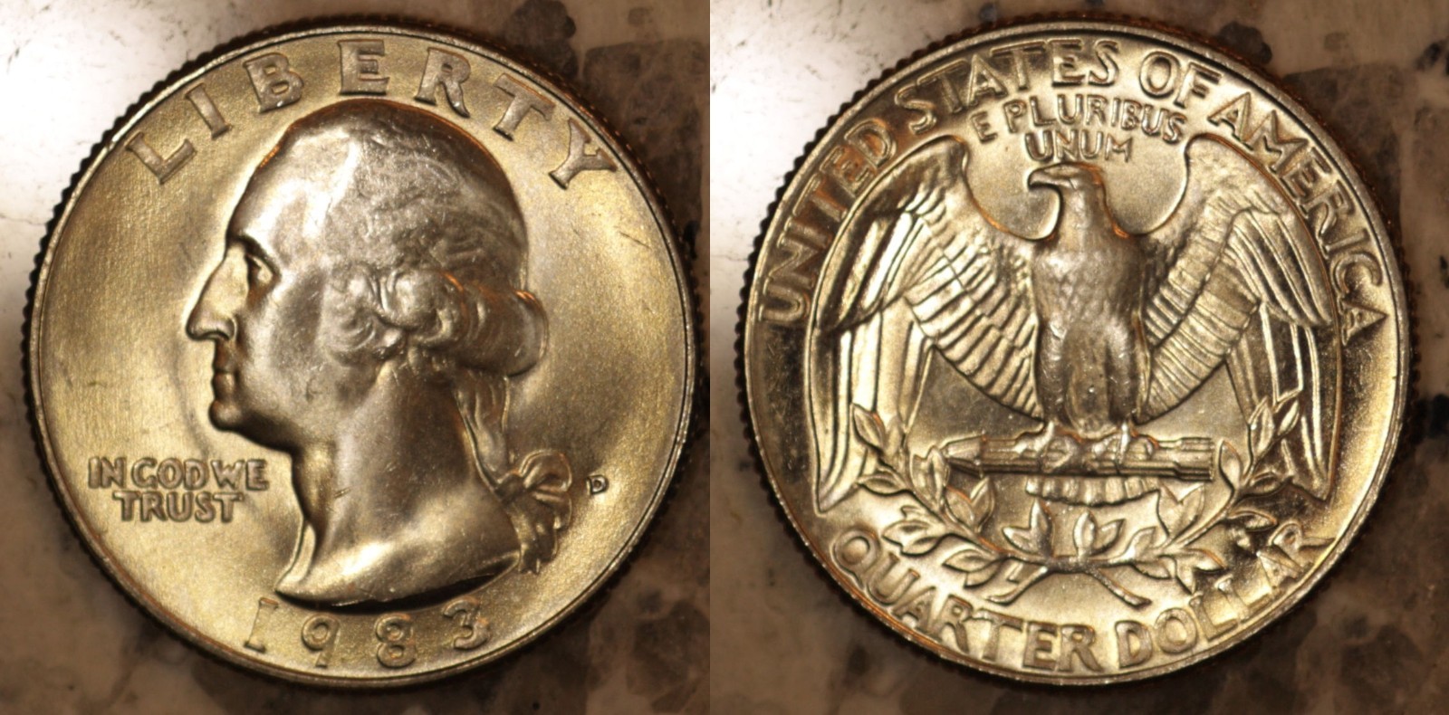 1983 D Washington Quarter GEM BU From OBW Roll