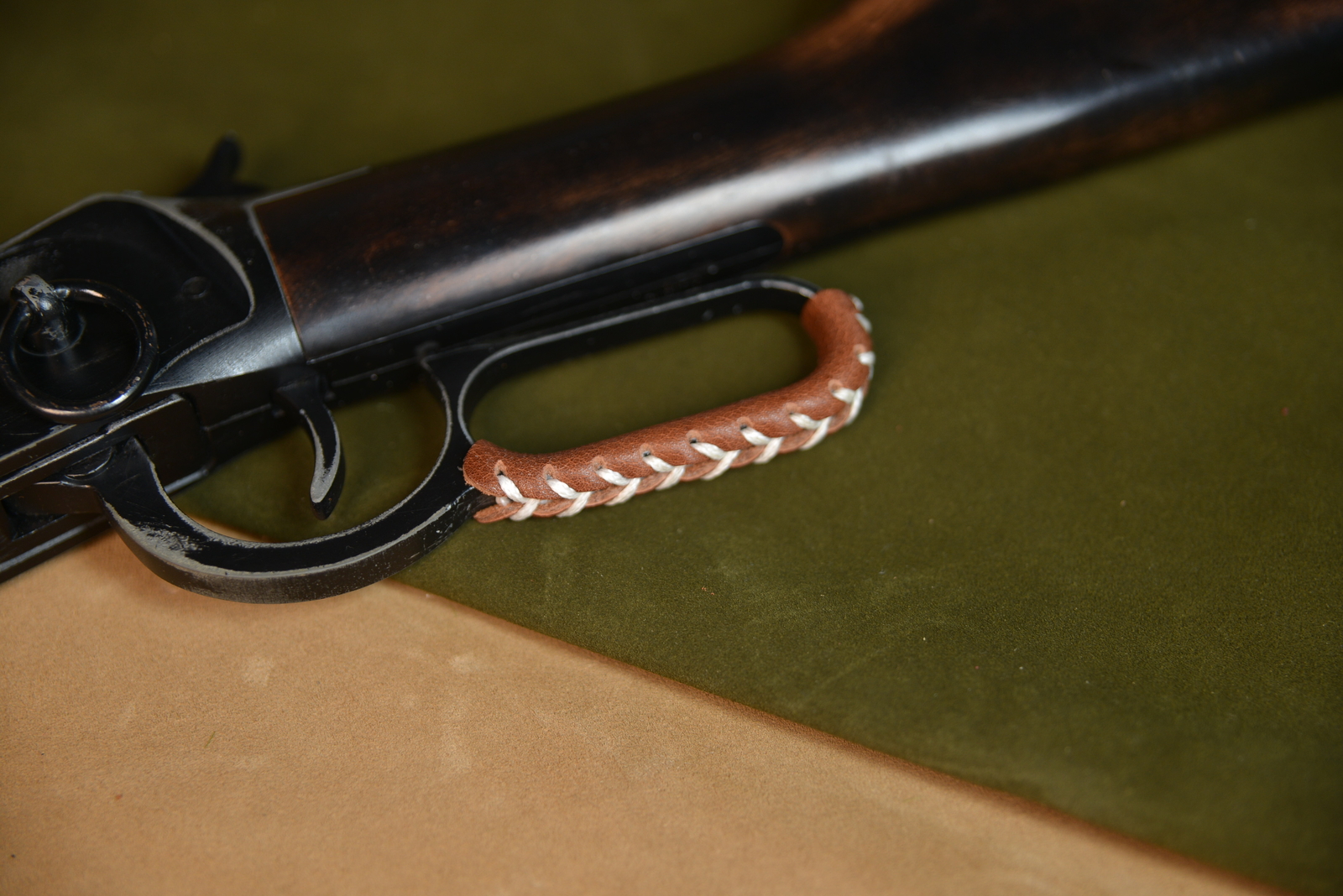 2 Qty Leather Gun Lever Wrap Cover for Lever-Action Rifle and Shotgun