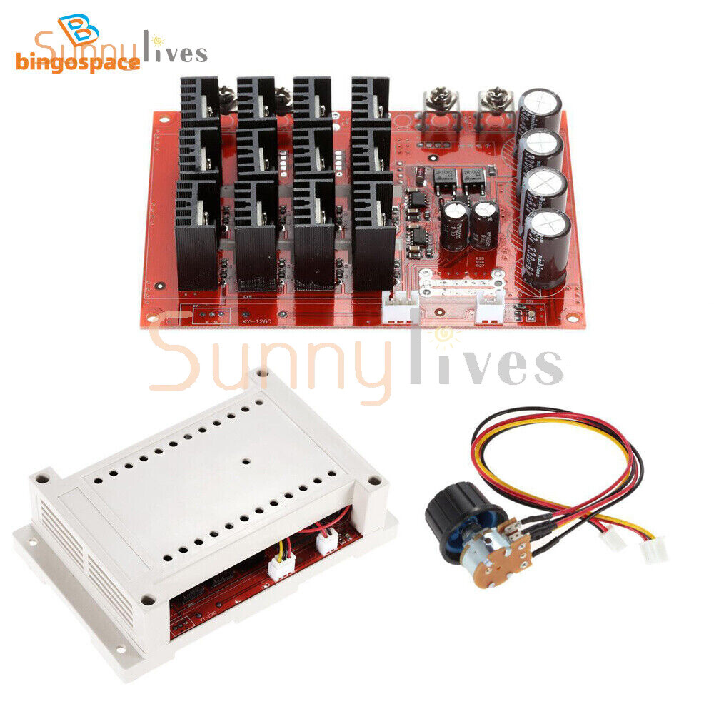 10-50V 60A DC Motor Speed Control PWM HHO RC Controller 12V 24V 48V 3000W Case