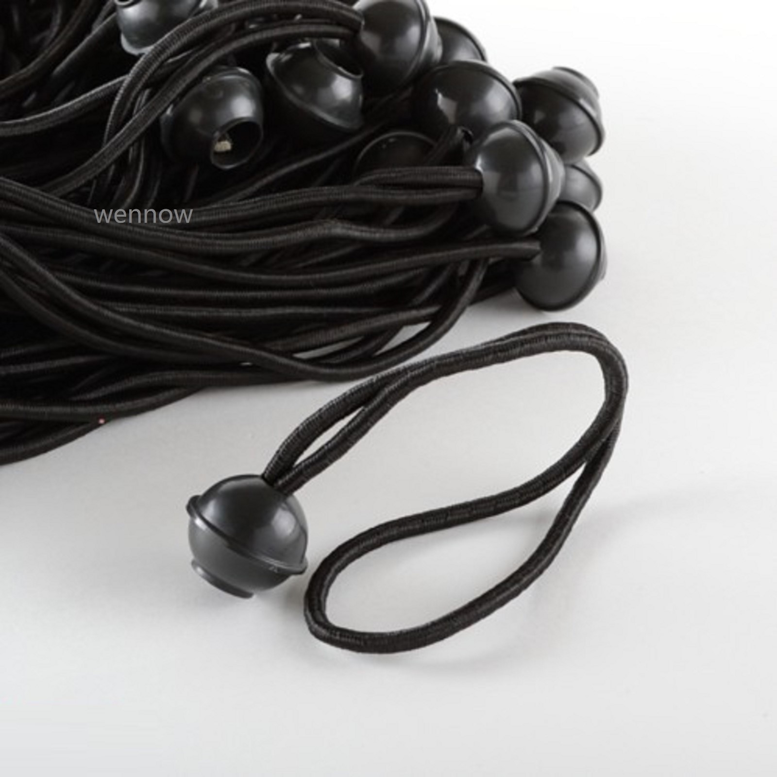 ( Black ) 100pc 6" Ball Bungee Bungi Bungie Cord Tarp Tie Down Strap Canopy