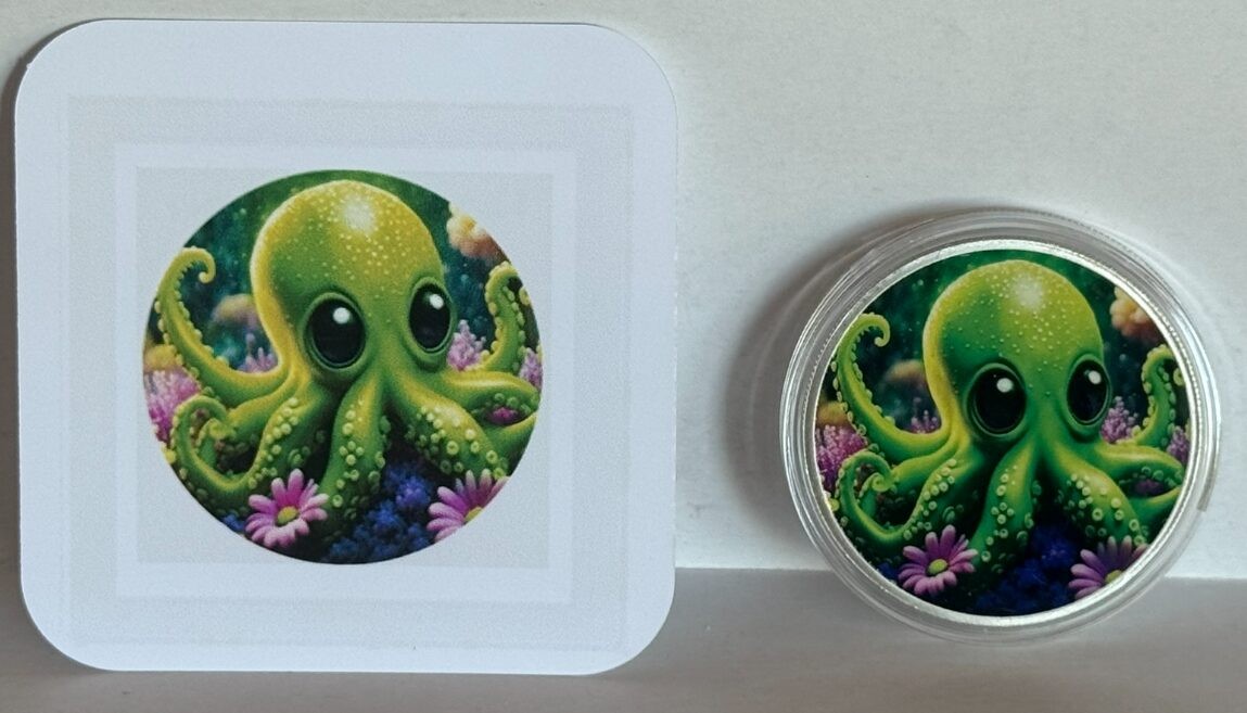 Hayleybug 1 oz Coral Curious silver Round w/ COA mintage 15