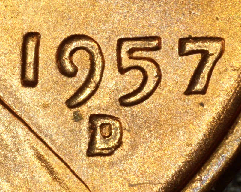 BU Red 1957-D D/D/D Lincoln Cent RPM-003 Coneca Top 100 (3)