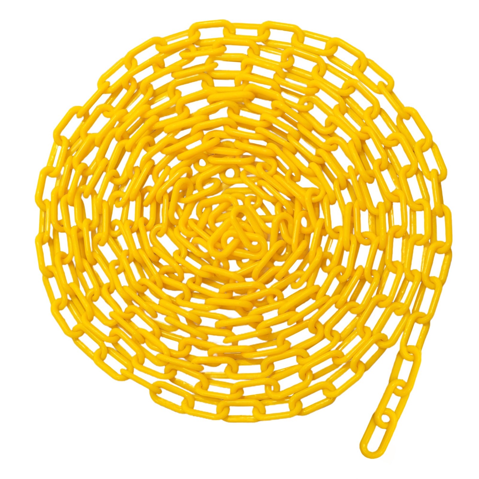 SEVSTATWK Yellow Plastic Chain 25ft, 1.42" Link, High Visibility Plastic...