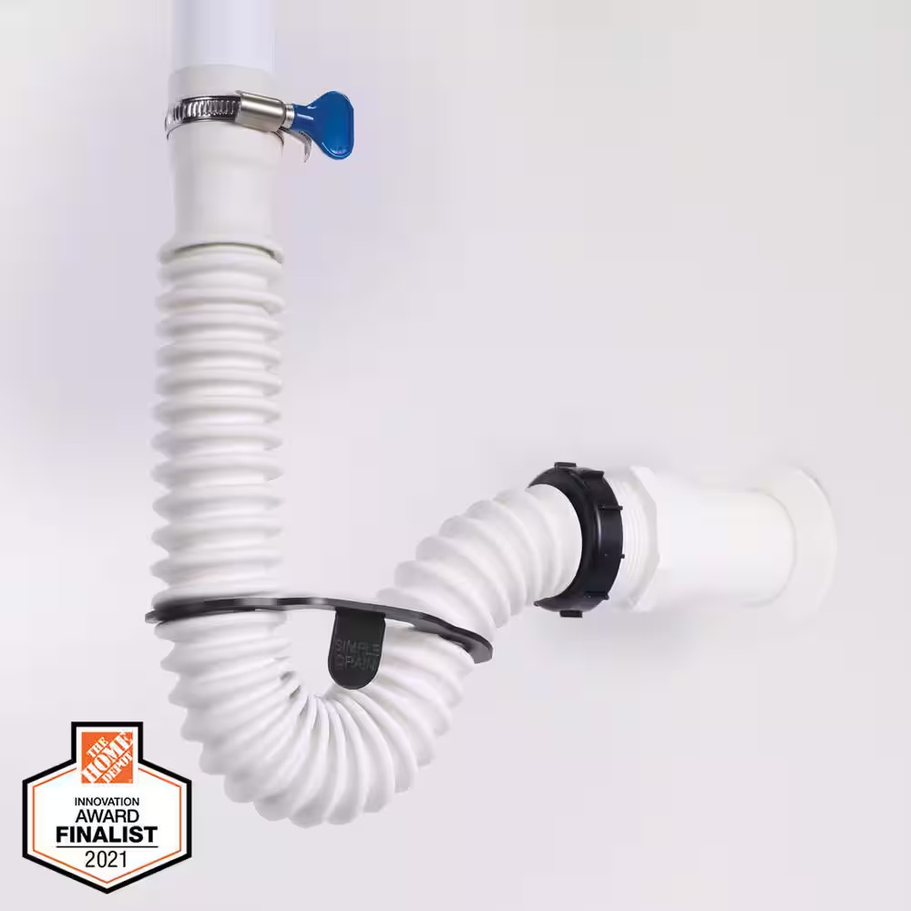 1.25 In. Rubber Threaded P-Trap Bathroom Single Sink Drain Kit