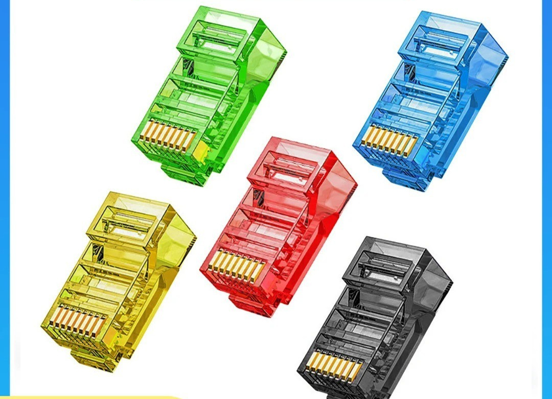 100x Natalink CAT6 CAT5e Pass Through RJ45 8P8C UTP Ethernet Connectors