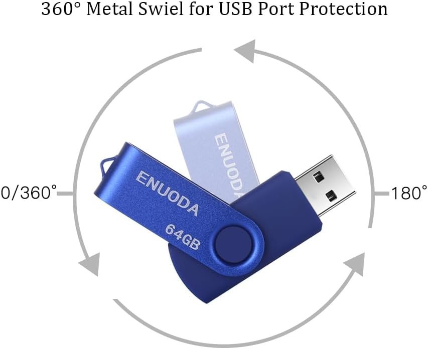 Compact 64GB USB 2.0 Memory Stick with LED Indicator - Perfect for File Backup