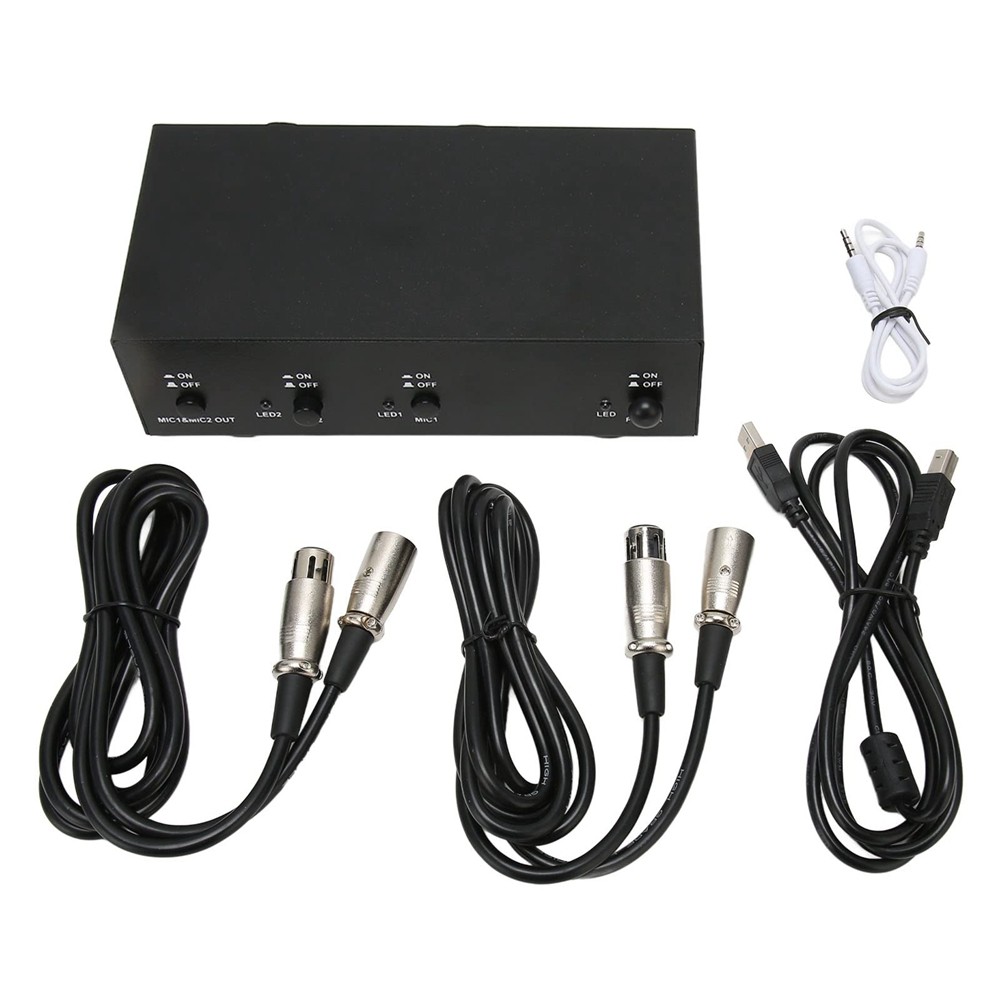 2 Channel 48V Phantom Supply, Universal Compact Phantom for Condenser2998