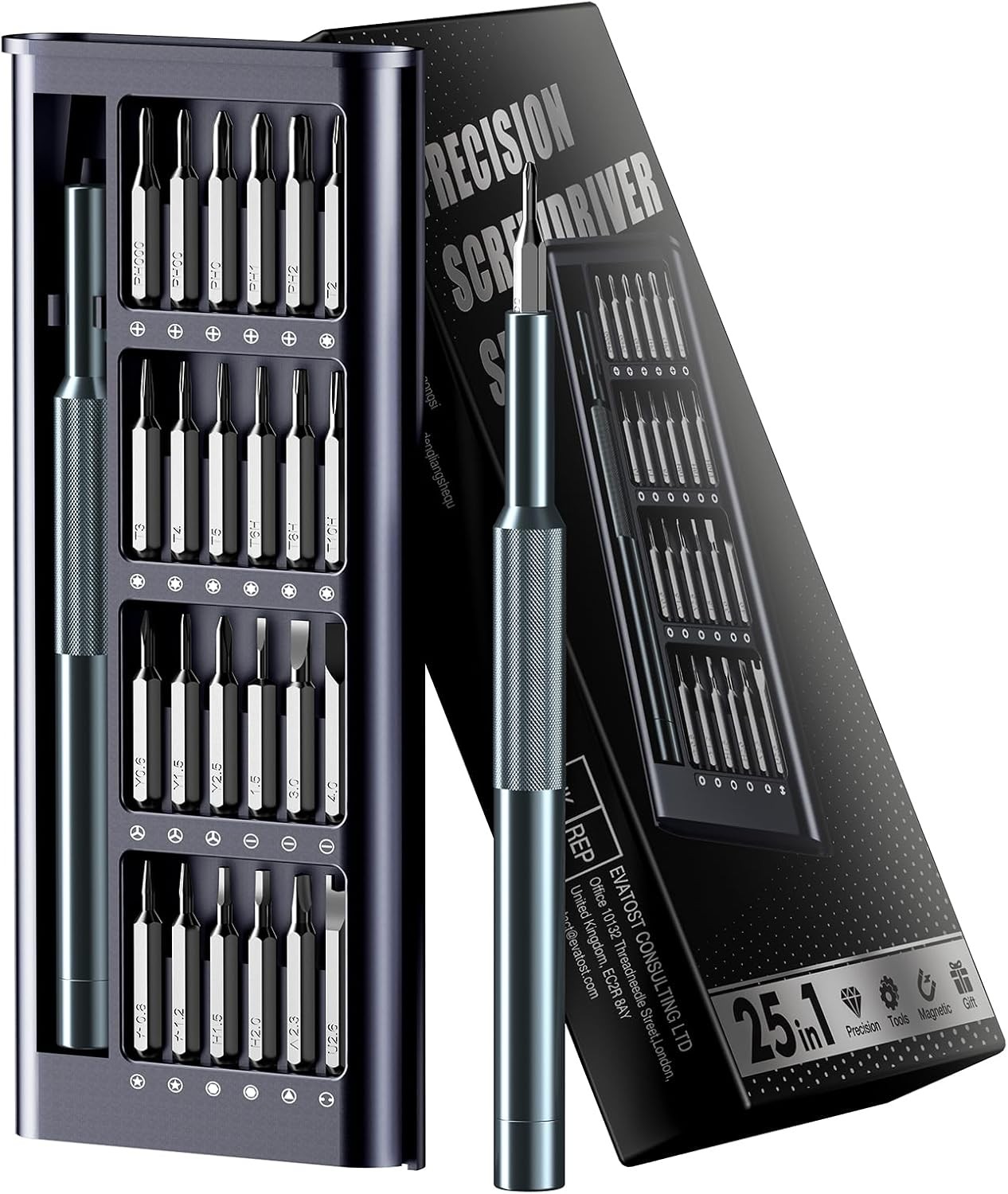 25-in-1 Precision Screwdriver Set, Professional Mini Repair Tool Kit with Mag...