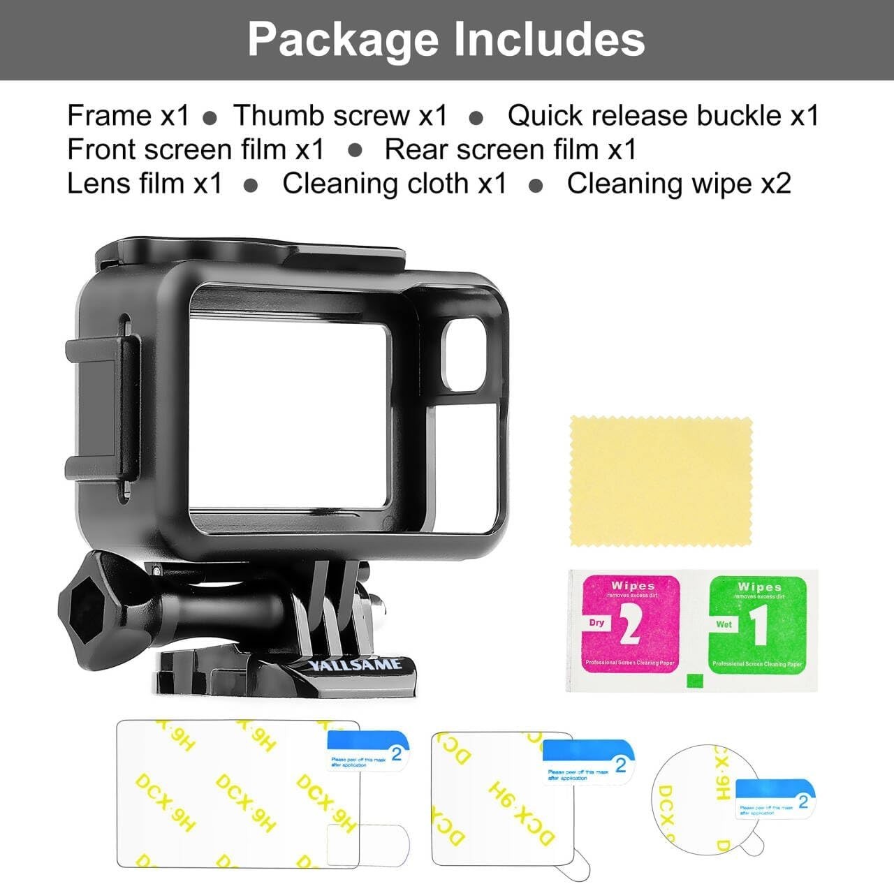 Essential Accessories Kit: Protective Frame Case for DJI Osmo Action 1 Camera