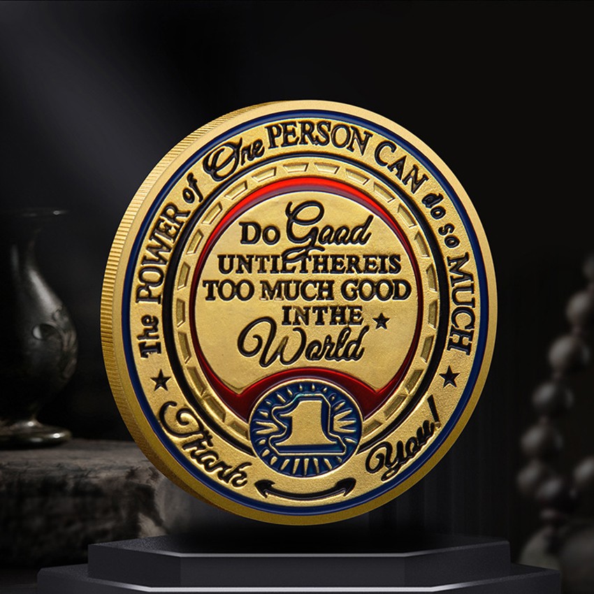 10PCS Thank You For Making A Difference Gold Plated Commemorative Challenge Coin