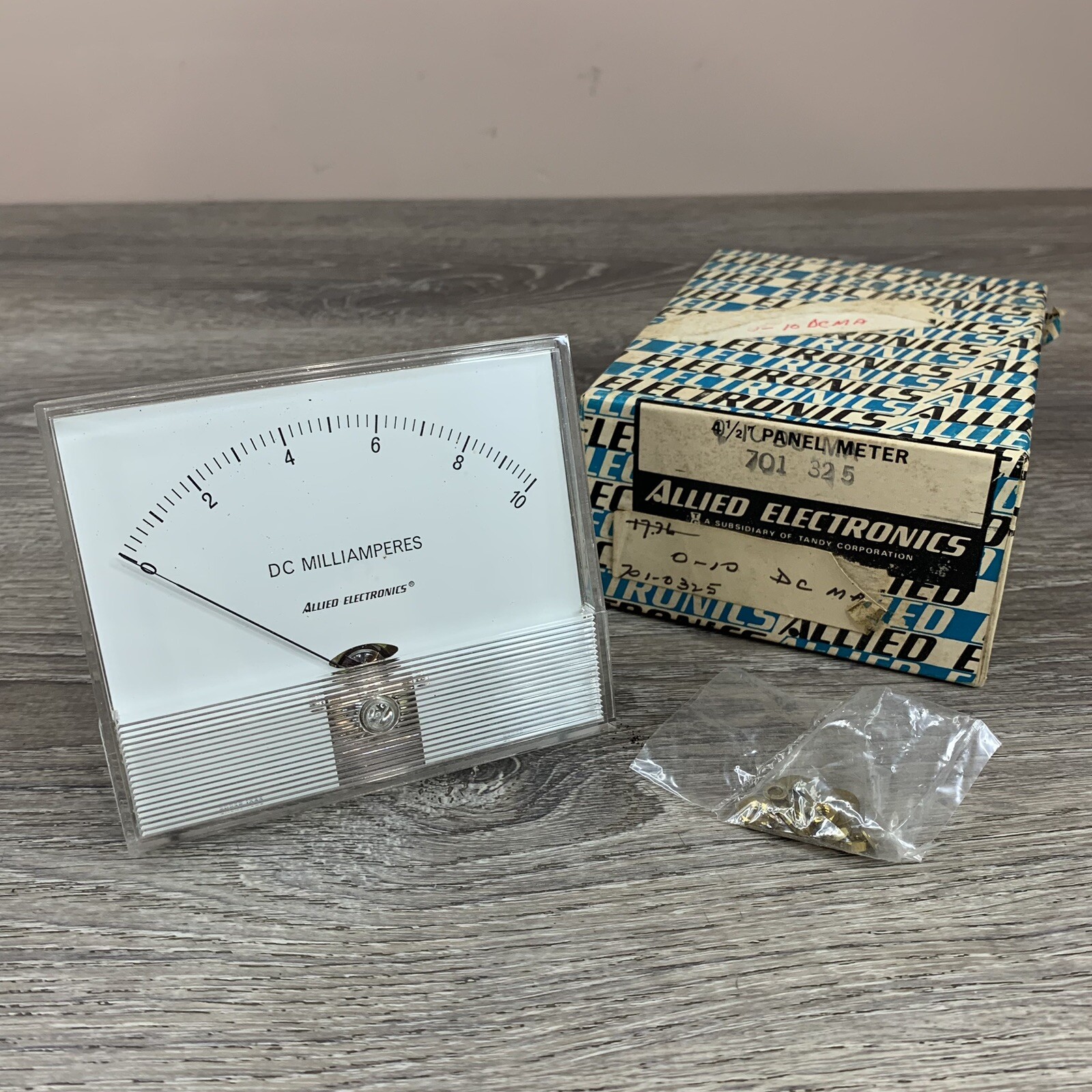 Allied Electronics 0-10 Amps DC Microamperes 4-1/2" Panel Meter Vintage New