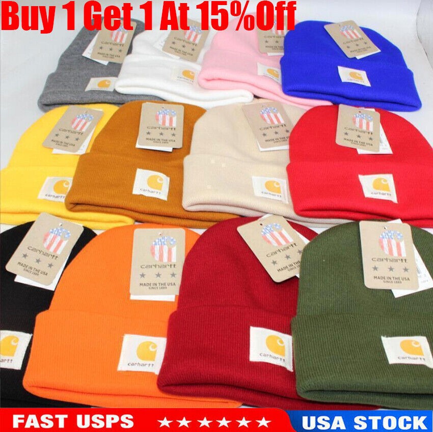 Unisex Carhart Beanie Watch Hat Acrylic Winter Pull On Closure Knit Cap A18