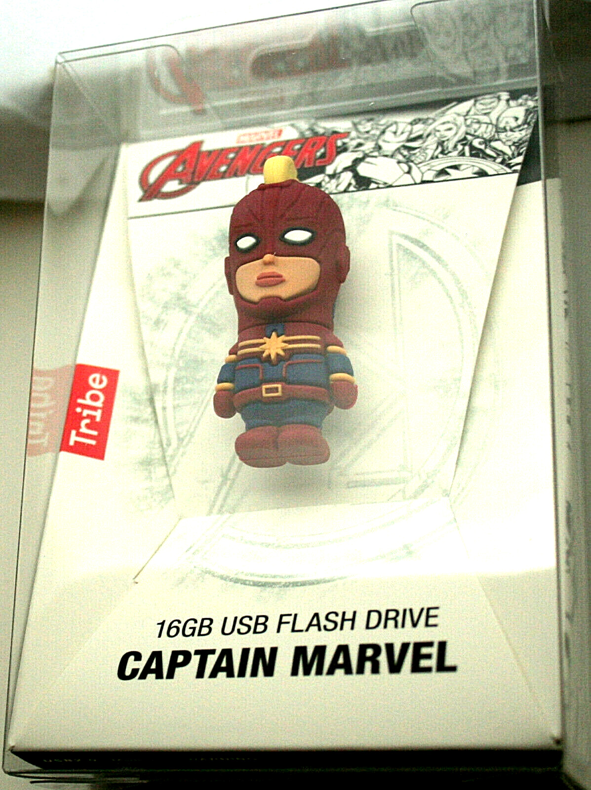 Marvel Comic Captain Marvel 16GB USB Flash Drive New NOS MIB Tribe