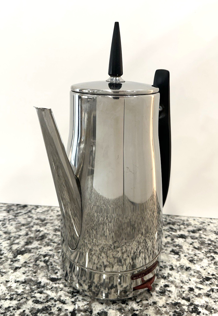 Vintage MCM Society "Easy Flo" 4-10 cup Percolator Coffee Pot Beautiful! EUC