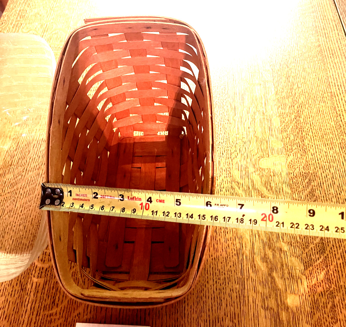 Longaberger Small Vegetable Basket, w/Protector, MINT