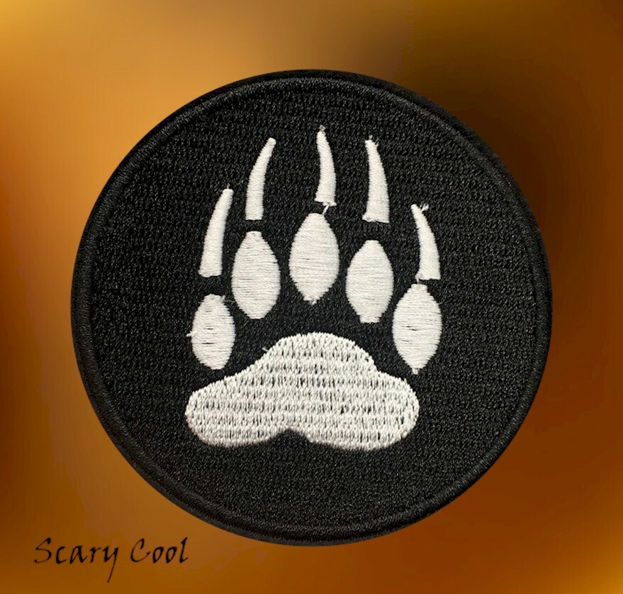 New Bear Claw Embroidered Jacket Vest Iron On Patch Motorcycle Biker