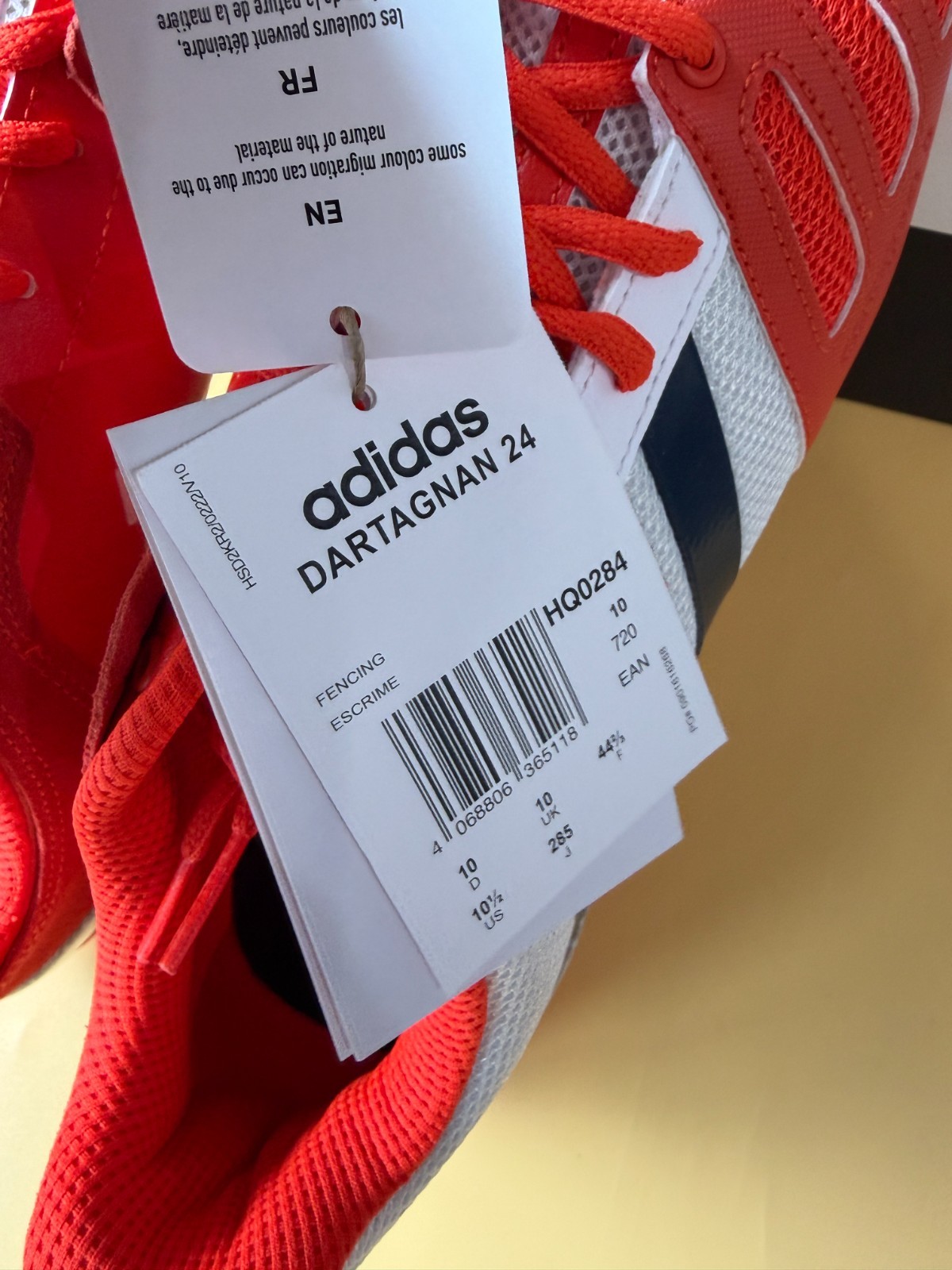 adidas Dartagnan 24 Unisex Fencing Shoes Sportswear Training Sneakers NWT HQ0284