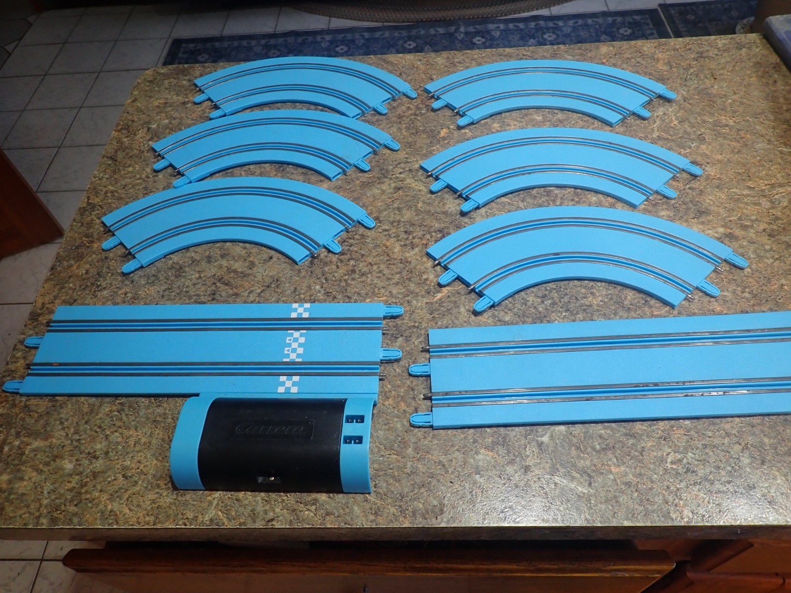Carrera First Mario Kart Slot Car Race Track Lot Of 8  Blue Tracks