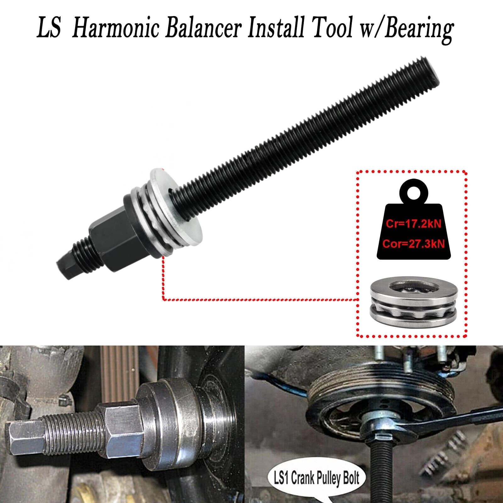Harmonic Balancer Install Tool LS LT Engine Pulley Assembly For GM V8 Vehicles