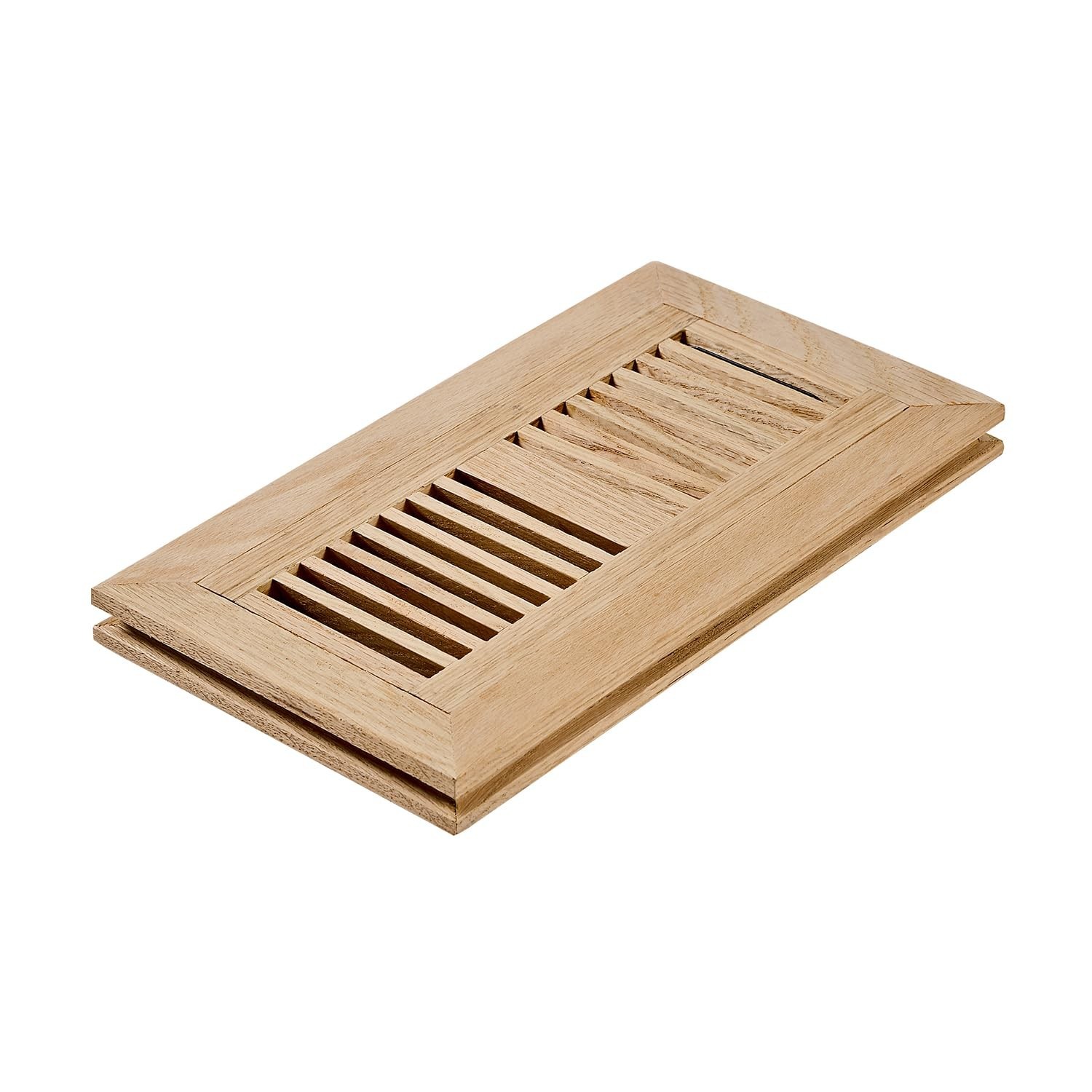 Razo White Oak Wood Flush Mount Floor Register Vent Cover, 4x10 Inch (Duct Op...