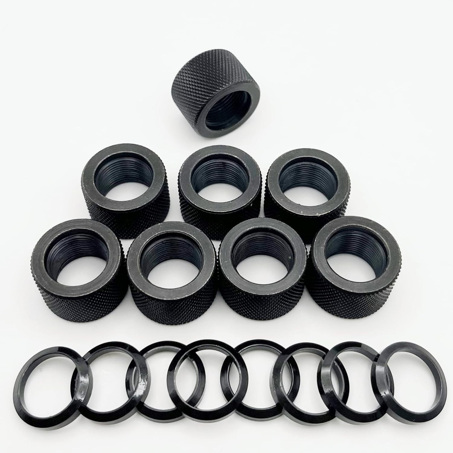 Precision CNC Thread Protectors for 5/8-24 - 8 Pack with User-Friendly Grip