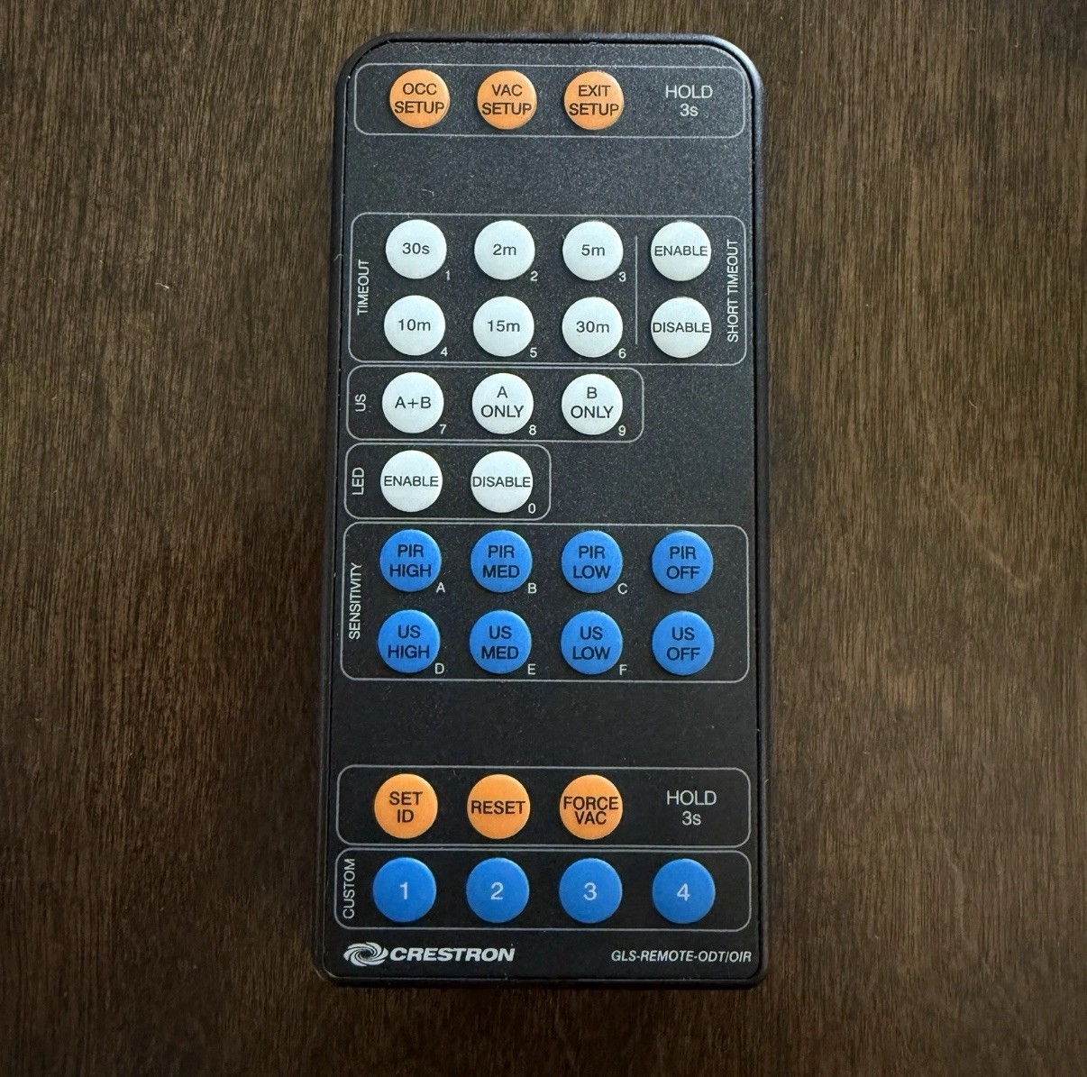 Crestron GLS-REMOTE-ODT/OIR IR Setup Remote Control for GLS Occupancy Sensors