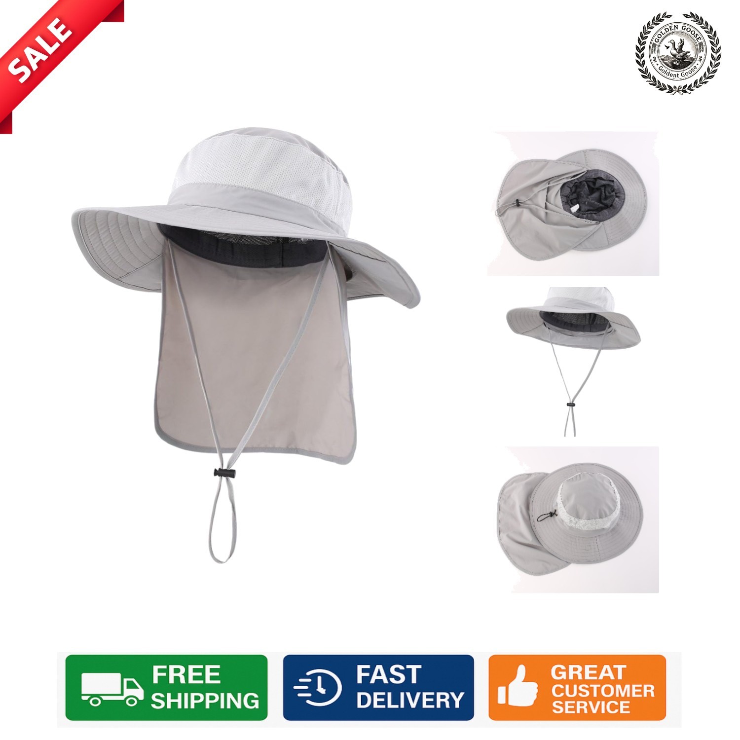 Adjustable Wide Brim Bucket Hat for Men and Women - Perfect for All Seasons