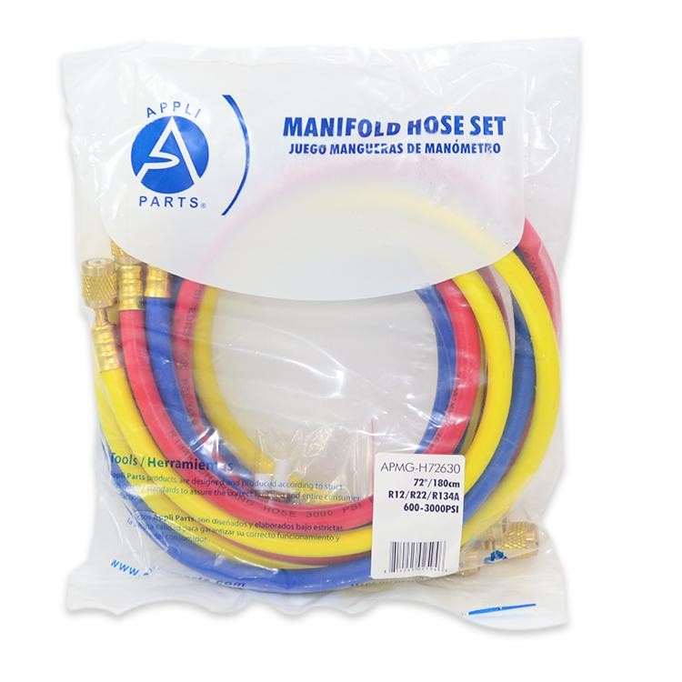 Appli Parts APMG-H72630 72 in Long 1/4 in SAE, 3pcs Refrigerant Hoses for use wi