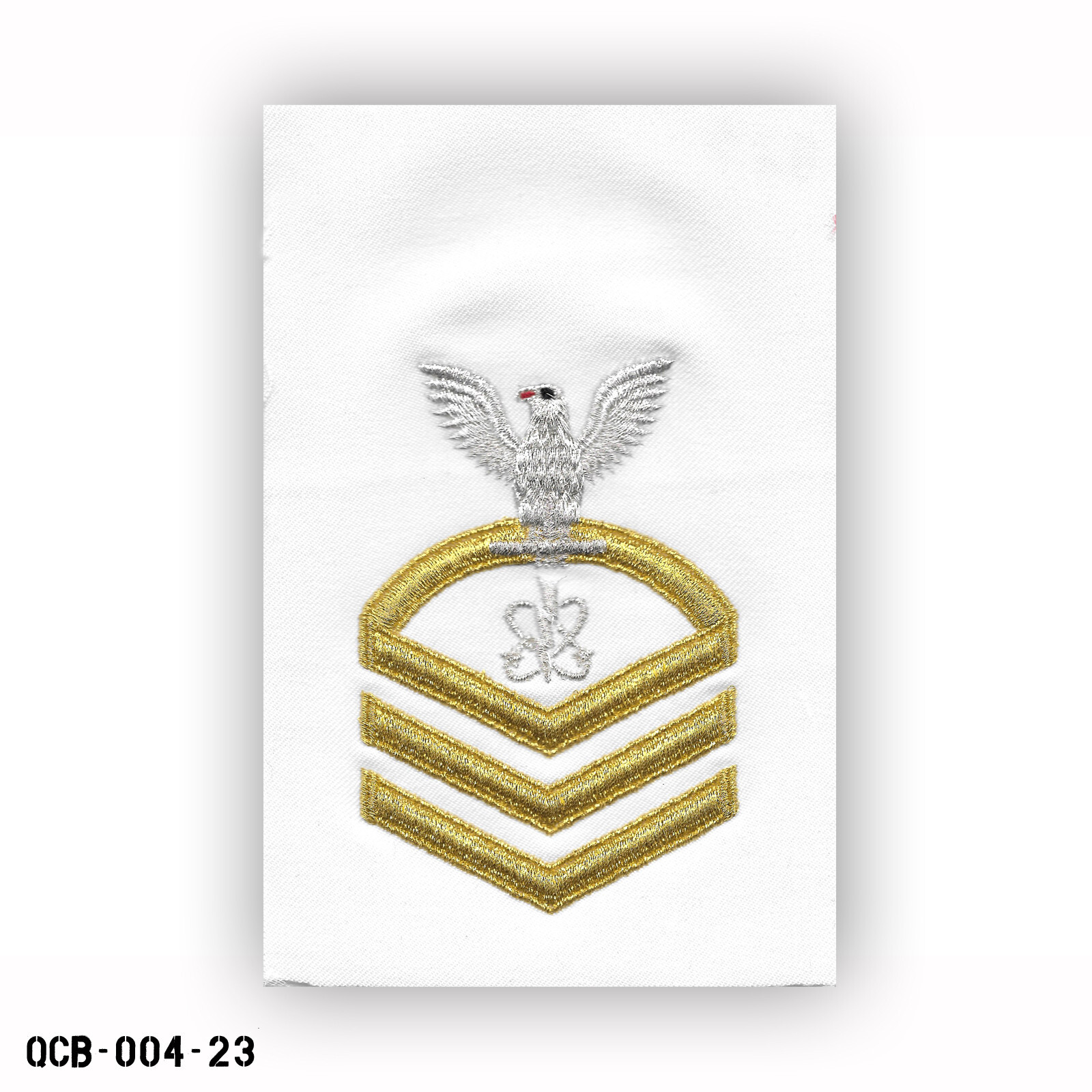 Electronics Warfare Tech White Sleeve Patch ~ US Navy E7 Chief Petty Officer NEW