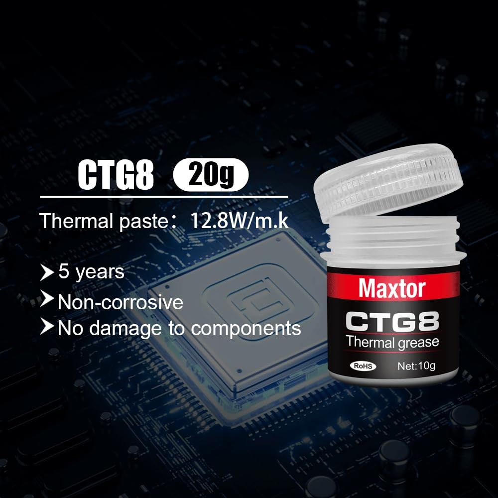 CTG8 Thermal Paste Heat Sink IC/CPU/GPU 12.8W/m.k Carbon Based Grease 20g