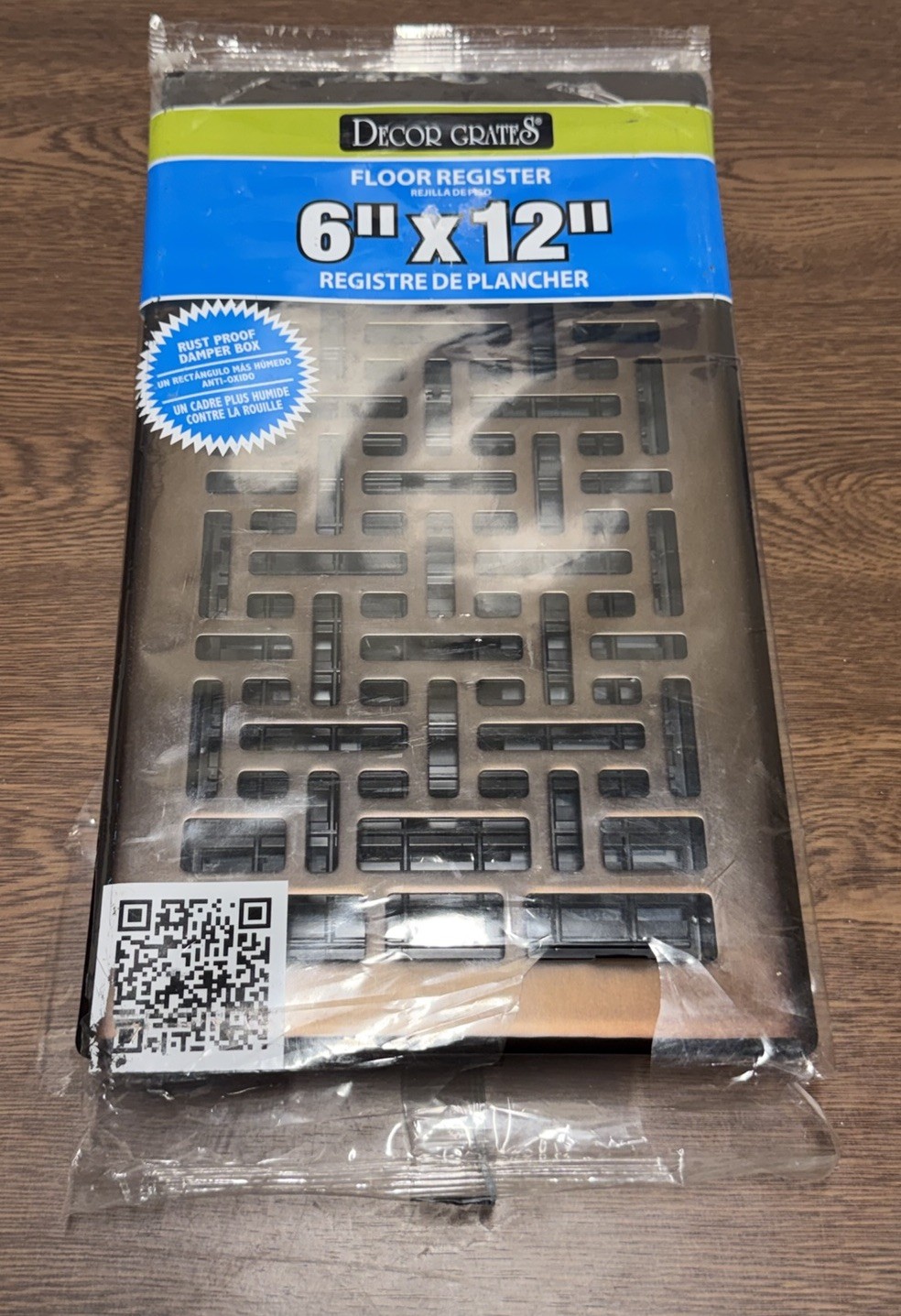 Decor Grates AJL612W-RB Oriental Wall Register, 6x12, Rubbed Bronze Finish