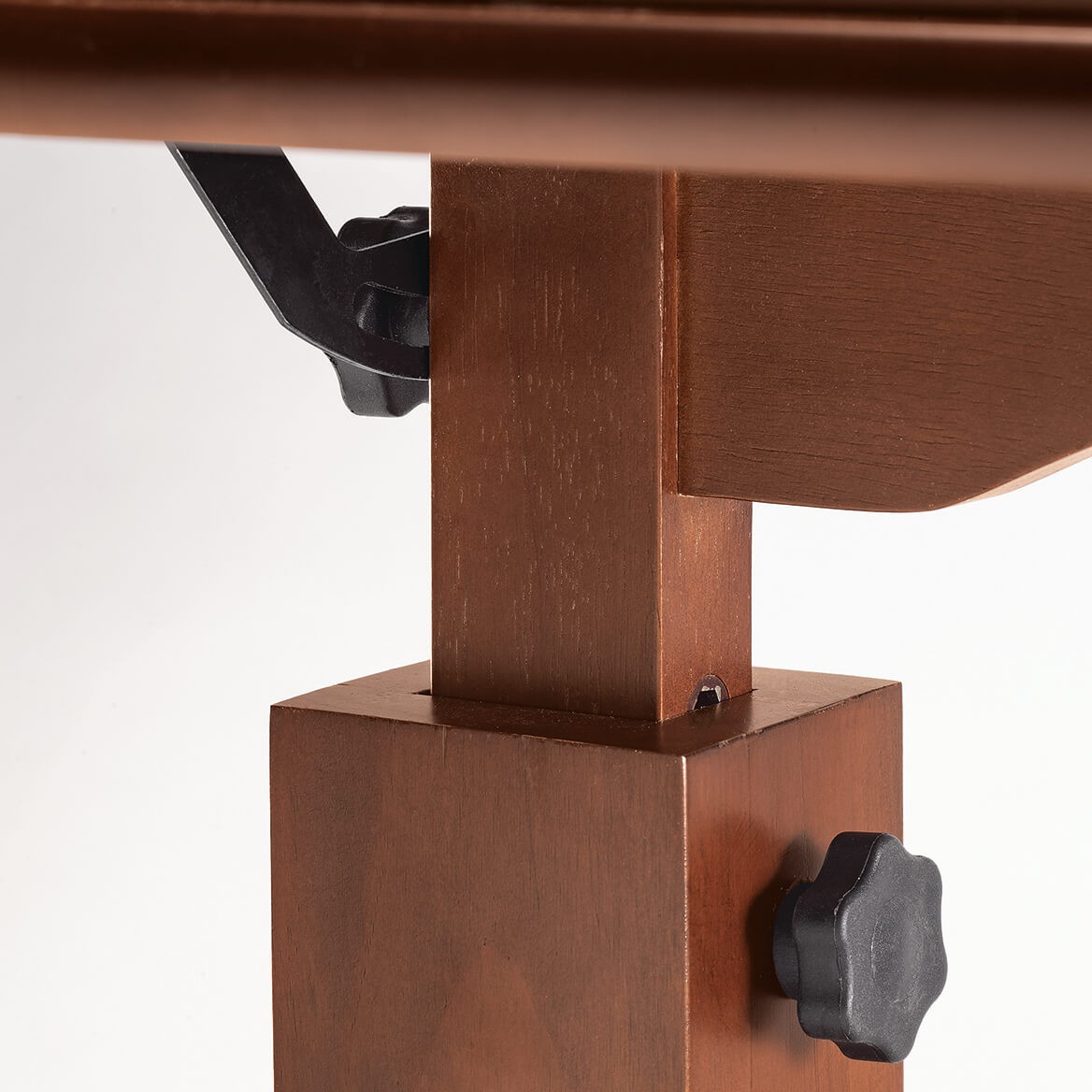 Side Accent Table, Adjustable C Shaped Design with Raised Rim, Small Table for L