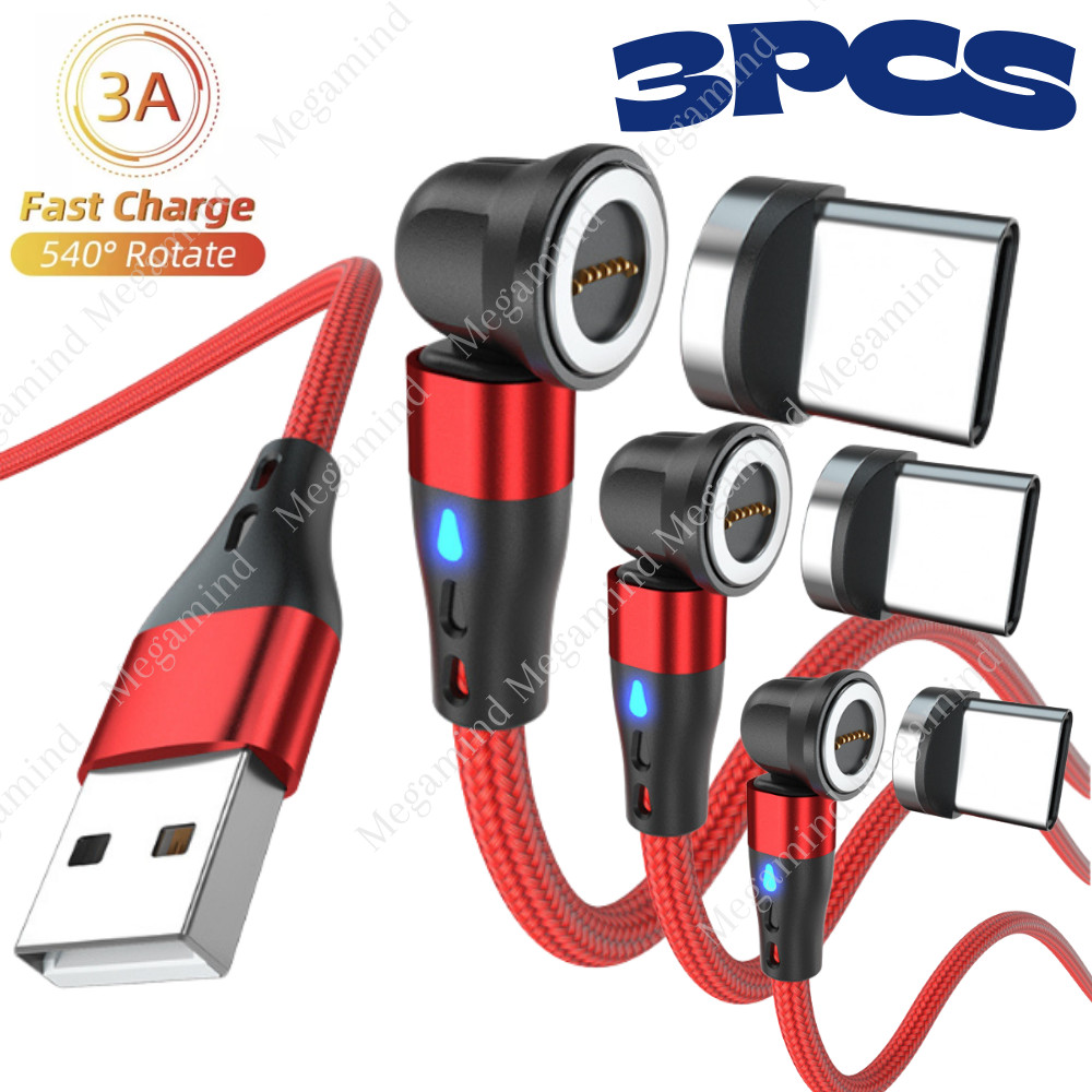 Magnetic Charger USB C Charging Cable Type C For Samsung Android iPhone 15 16 17