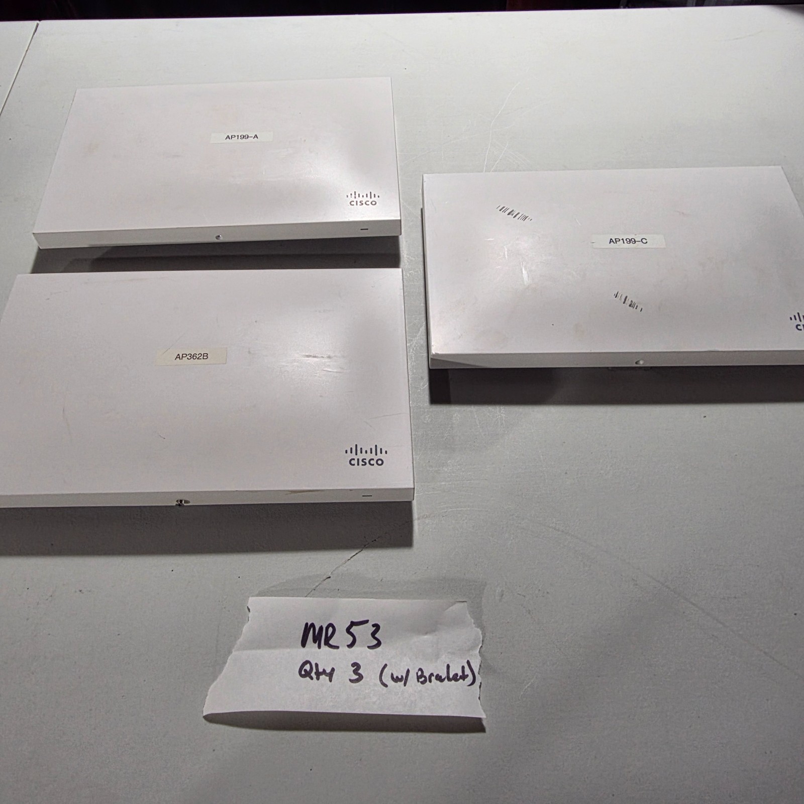 Lot of 3 Cisco Meraki MR53-HW Wireless Access Points Unclaimed Tested w/ Bracket