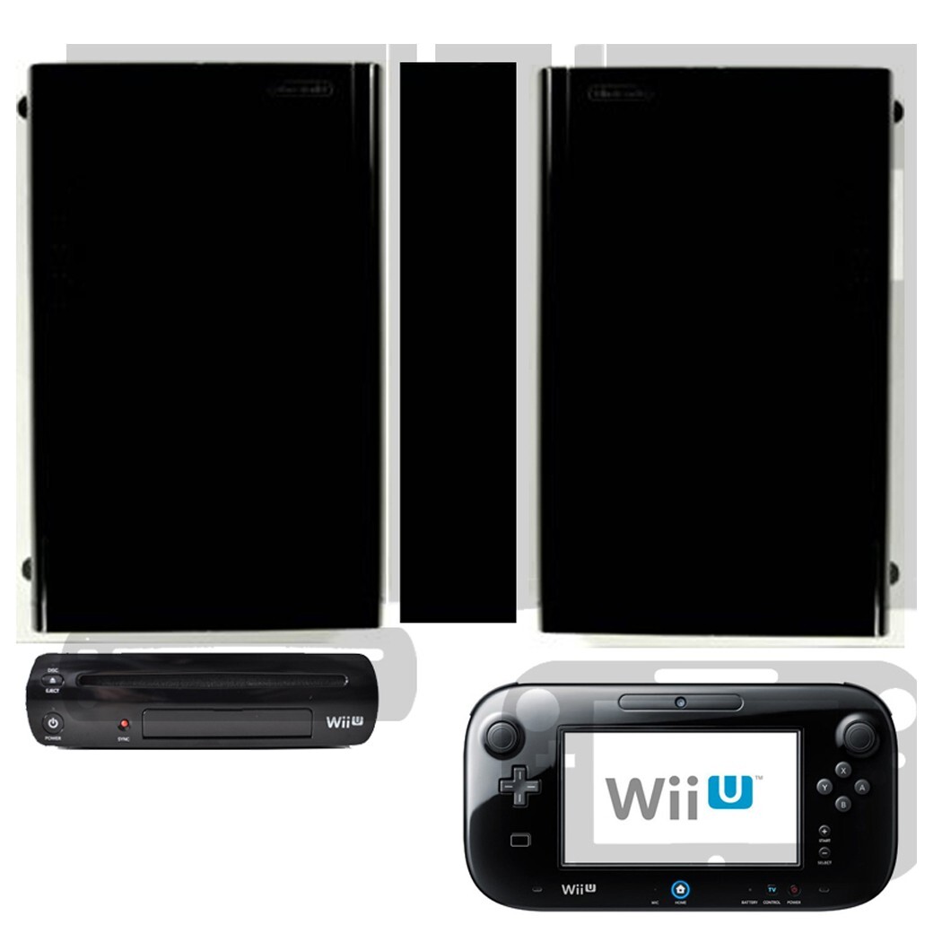 Transparent Clear Skin Sticker Cover for Nintendo Wii U Console & Controller