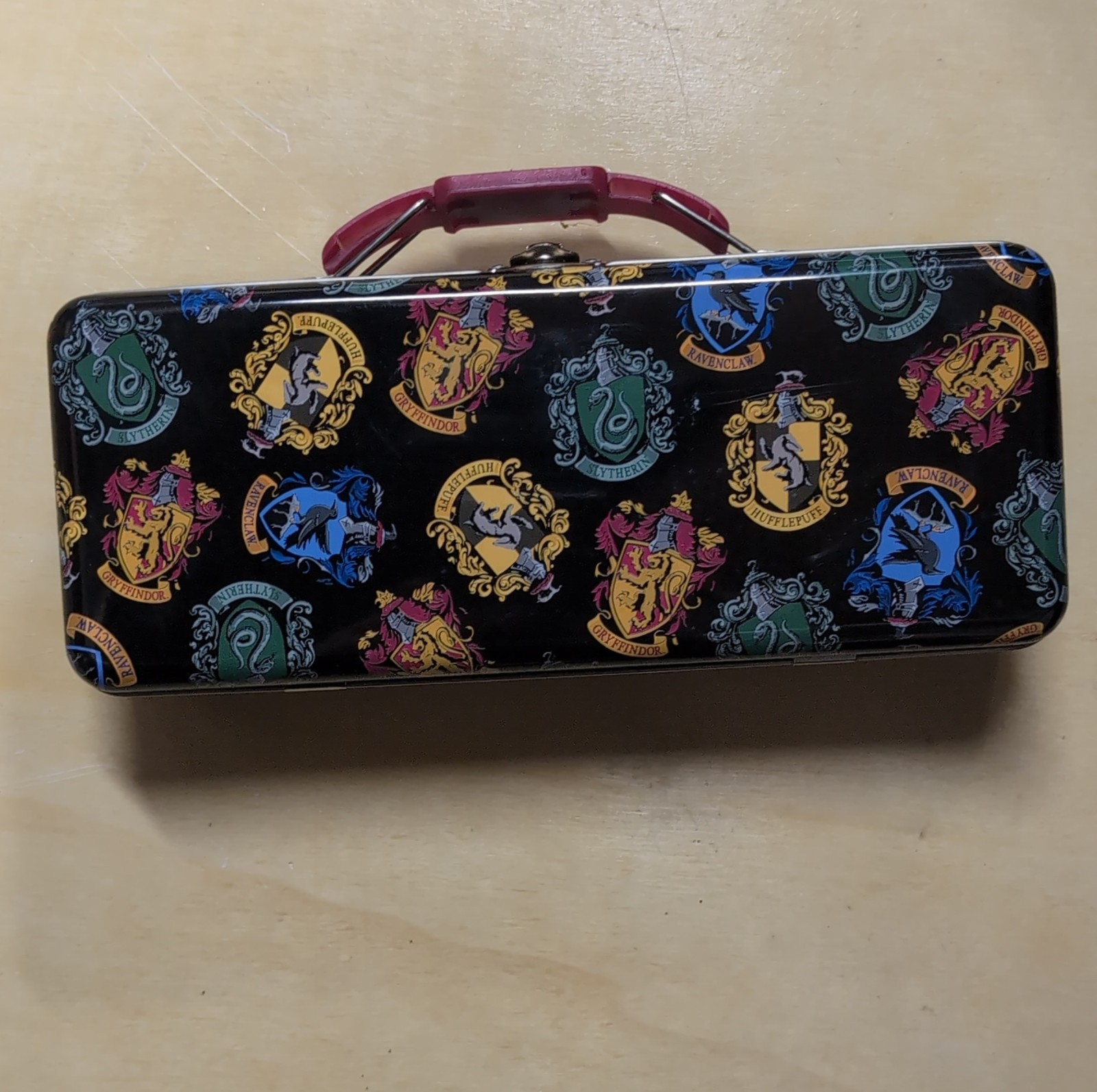 Way to Celebrate Harry Potter Metal Lunchbox Hogwarts Houses Crests