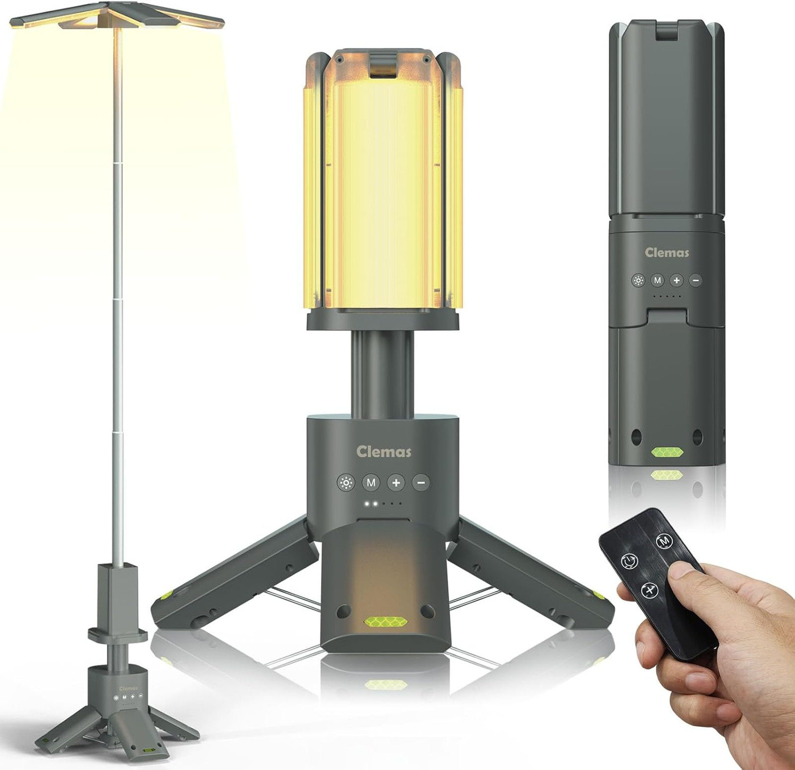 Telescopic Camping Lights with Remote Control,14000 mAh Rechargeable,6000LM Led