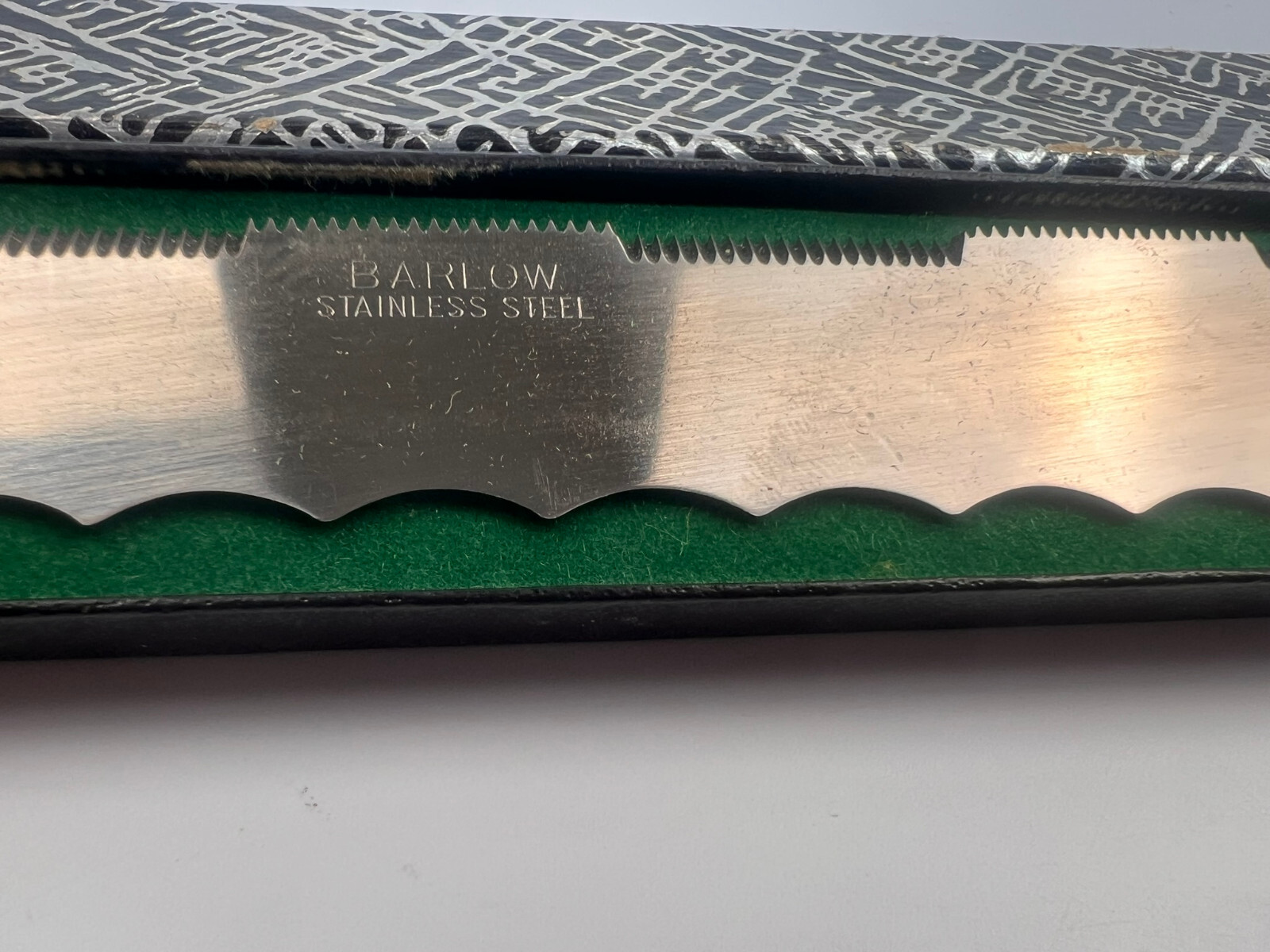 Mid Century BARLOW 7" Kitchen Knife Double Sided w/ Original Box See Pictures