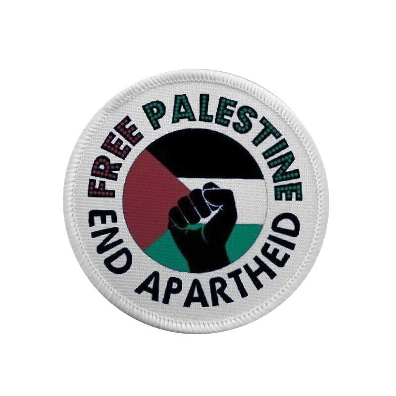 Free Palestine End Apartheid Save Gaza Palestine Country FL Hook&Look Patch