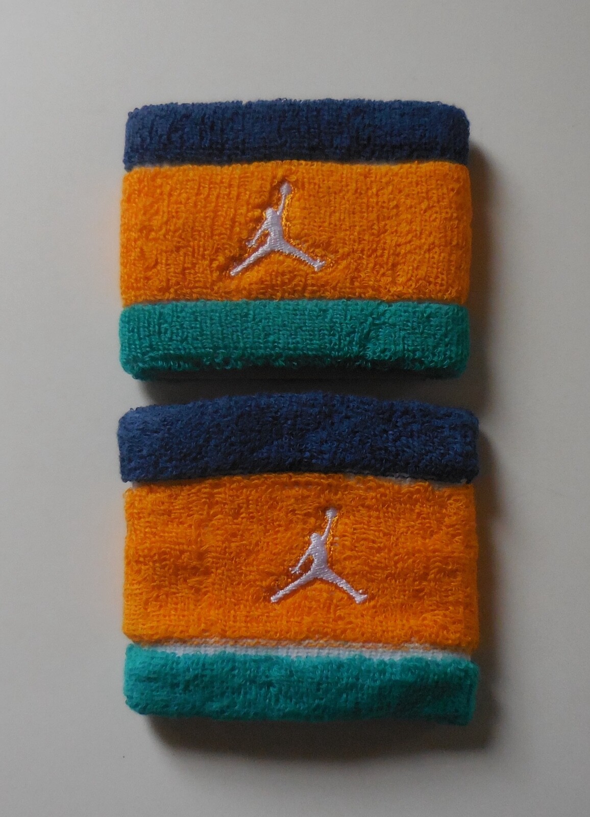 Nike Jordan Jumpman Wristbands Terry French Blue/Taxi/New Emerald/White One Pair